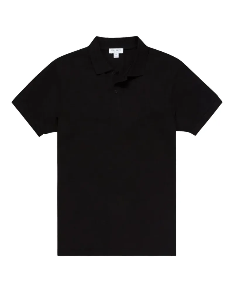 Sunspel cotton short-sleeve polo shirt - Schwarz Schwarz