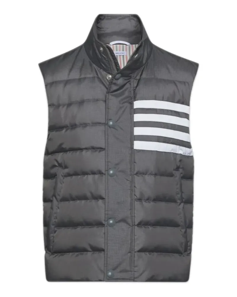 Thom Browne 4-Bar Weste mit Seitentaschen - Grau Grau
