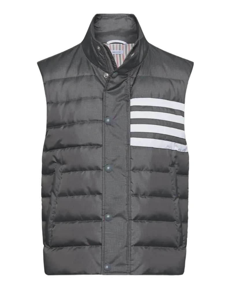 Thom Browne Leichte Bar Ripstop-Weste mit Daunen - Grau Grau