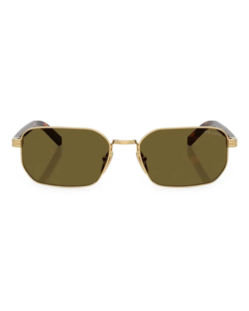 Prada Sonnenbrille mit geometrischem Gestell - Gold Gold