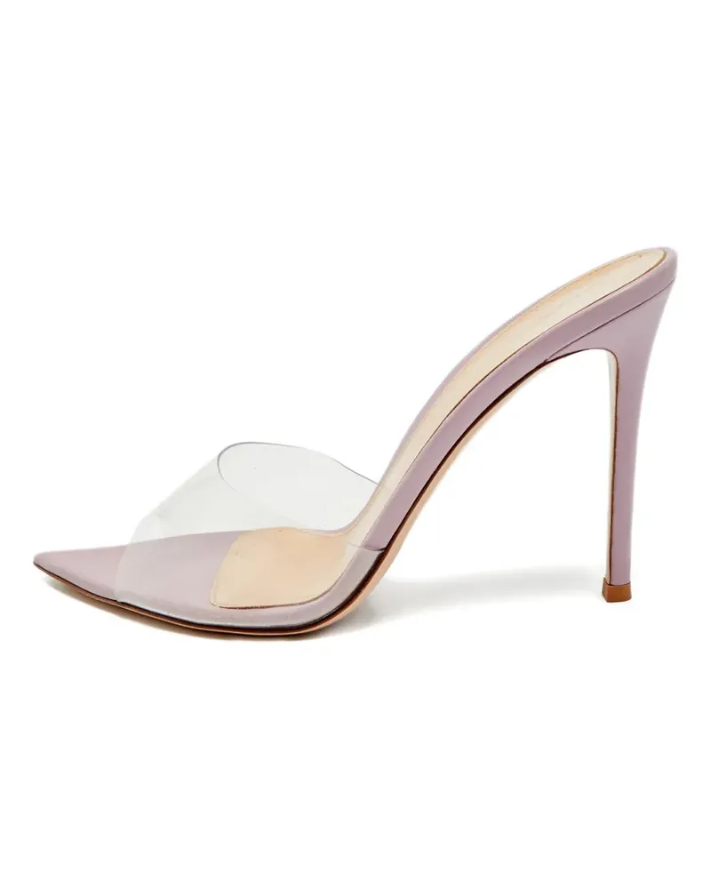 Gianvito Rossi transparent leather slides - Weiß Weiß