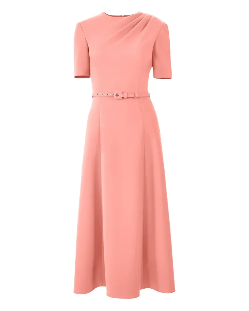 Carolina Herrera New York Drapiertes Midikleid mit Gürtel - Rosa Rosa