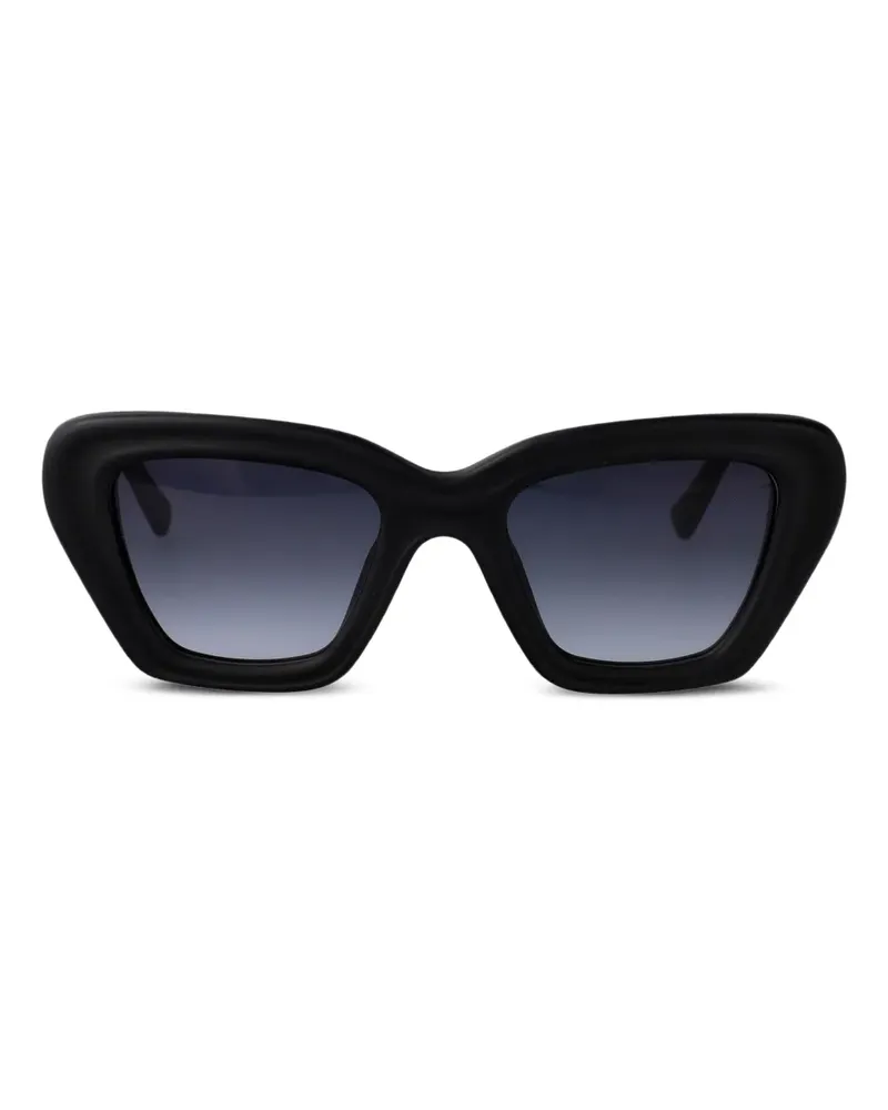 Yohji Yamamoto Sonnenbrille mit Cat-Eye-Gestell - Schwarz Schwarz
