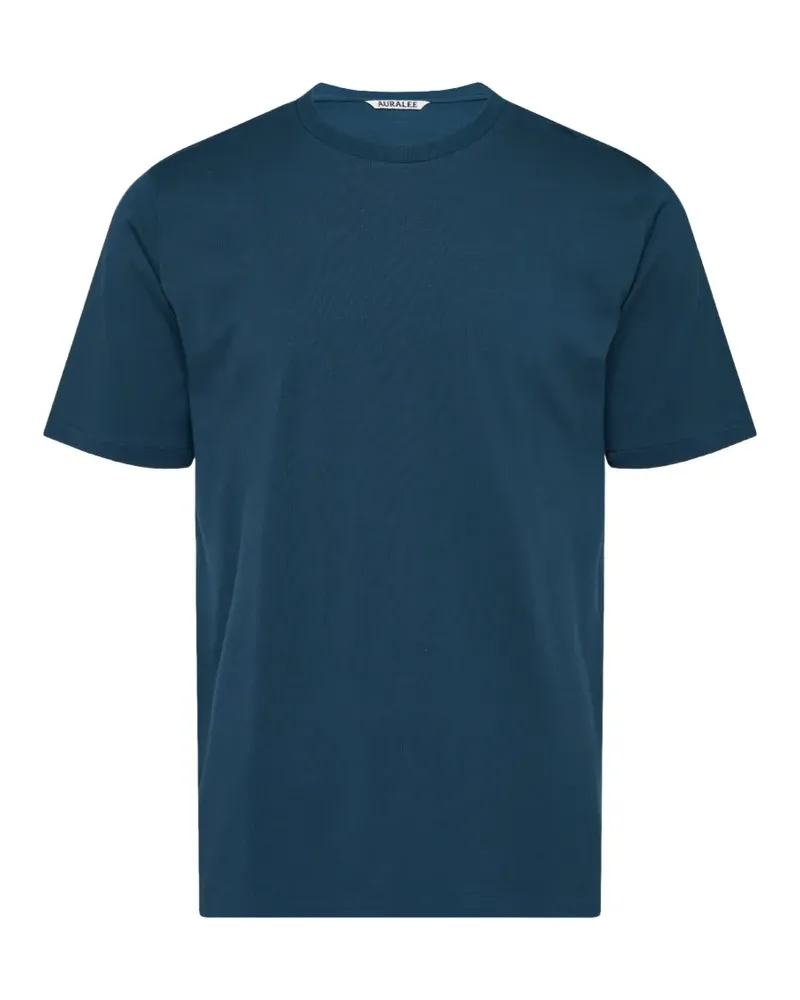 AURALEE T-Shirt mit rundem Ausschnitt - Blau Blau