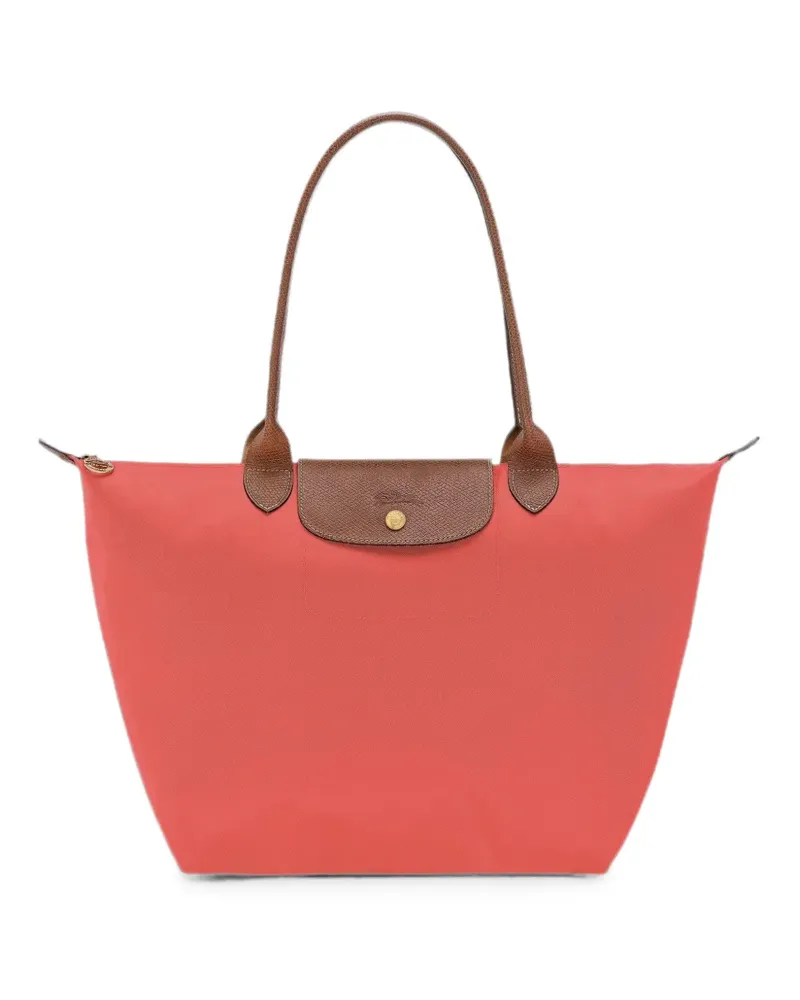 Longchamp Le Pliage Schultertasche mit Lederdetails - Rot Rot