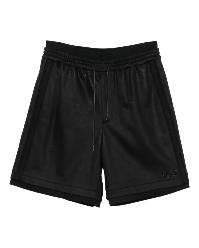 JUUN.J Shorts im Layering-Look mit Kordelzug - Schwarz Schwarz