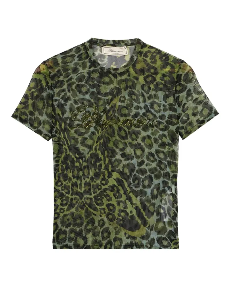 Blumarine Bluse mit Animal-Muster - Grün Grün