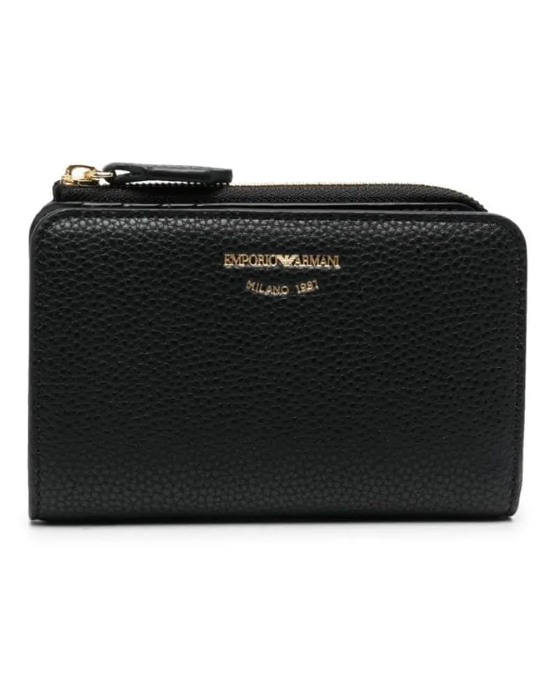 Emporio Armani Kartenetui mit Logo-Gravur - Schwarz Schwarz
