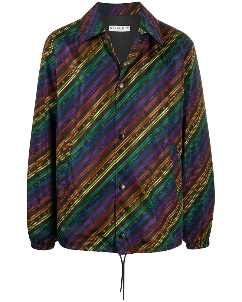 Givenchy Leichte Jacke mit Ketten-Print - Schwarz Schwarz