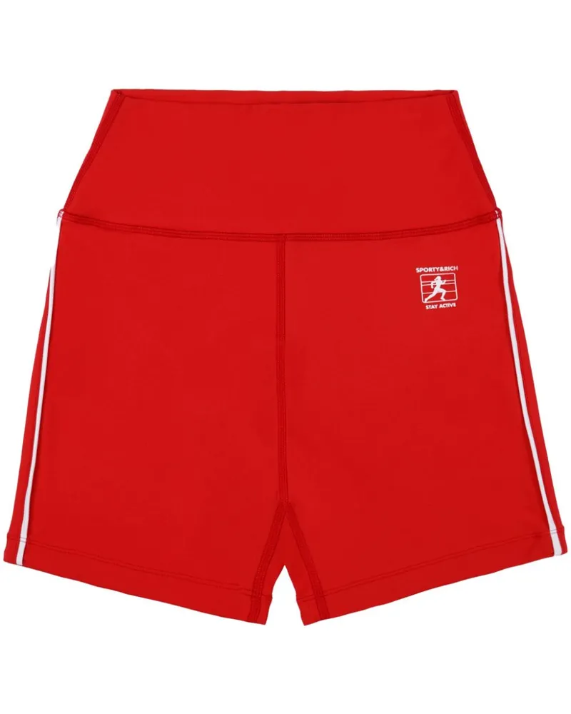 SPORTY & RICH Runner Box Radlerhose - Rot Rot