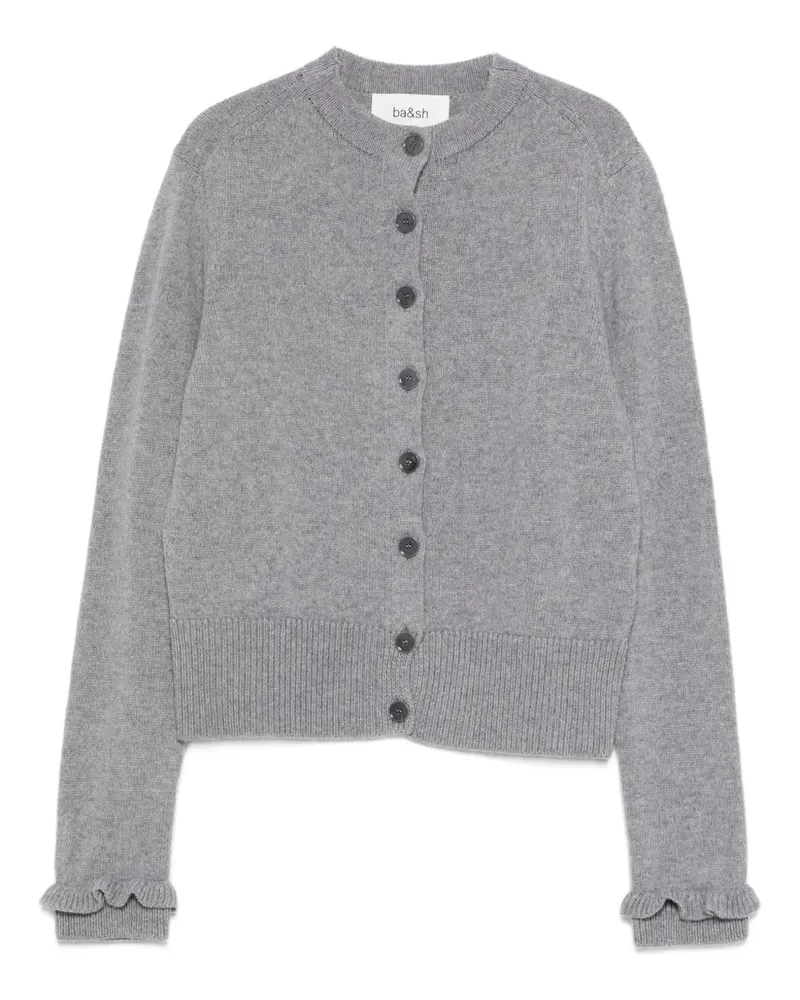 ba&sh Cardigan mit gerüschten Bündchen - Grau Grau