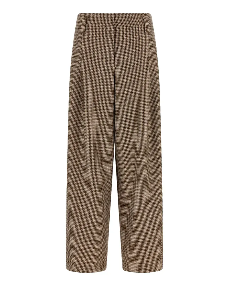 Brunello Cucinelli check-pattern tailored trousers - Braun Braun
