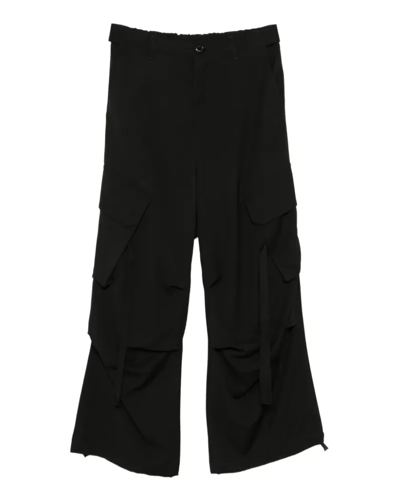 Isabel Benenato Weite Cargohose - Schwarz Schwarz