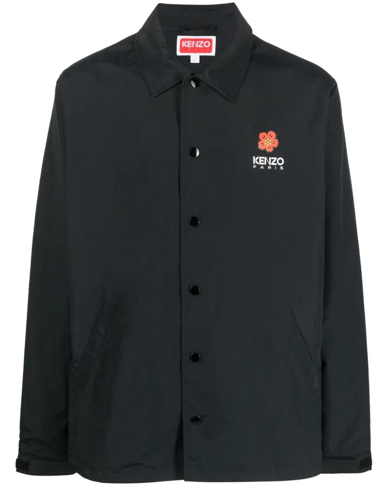 Kenzo Leichte Jacke mit Boke Flower - Schwarz Schwarz