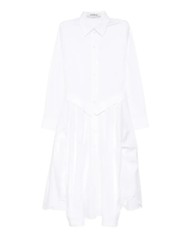 KIMHEKIM belted panelled shirt dress - Weiß Weiß