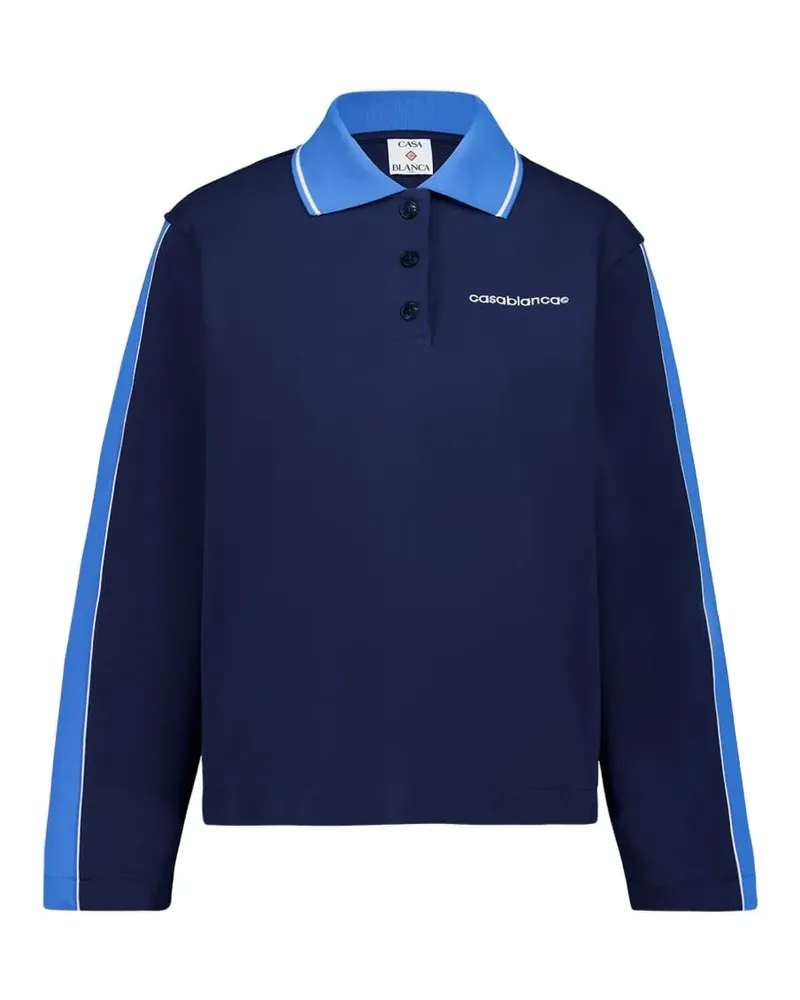 Casablanca Paris Poloshirt mit Logo - Blau Blau