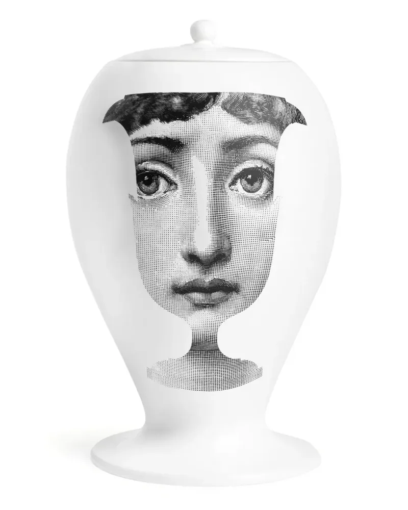 Fornasetti Sagome di Vasi Vase (30cm x 19cm) - Weiß Weiß