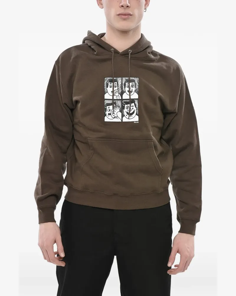 Polar Skate Co. Jacob Corner Hoodie mit Print - Braun Braun