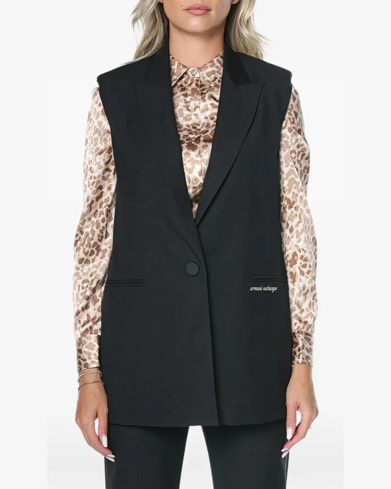 Armani Exchange single-breasted waistcoat - Schwarz Schwarz