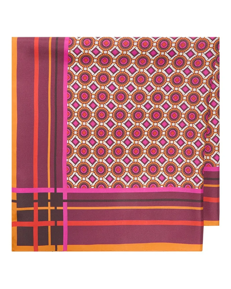 Maliparmi geometric-pattern silk scarf - Rot Rot