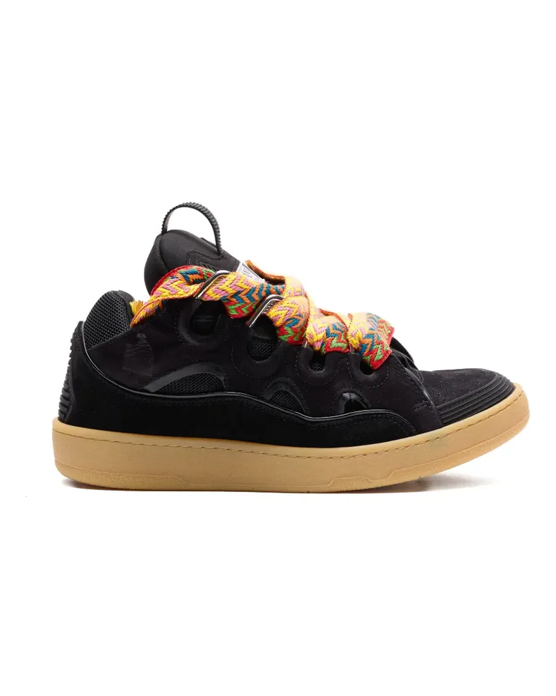 Lanvin curb leather sneakers - Schwarz Schwarz
