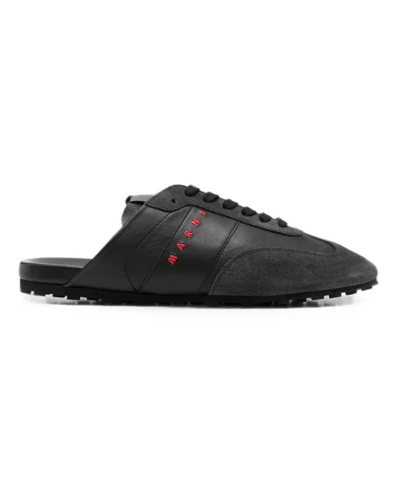 Marni Softy Socce logo-print leather sneakers - Schwarz Schwarz