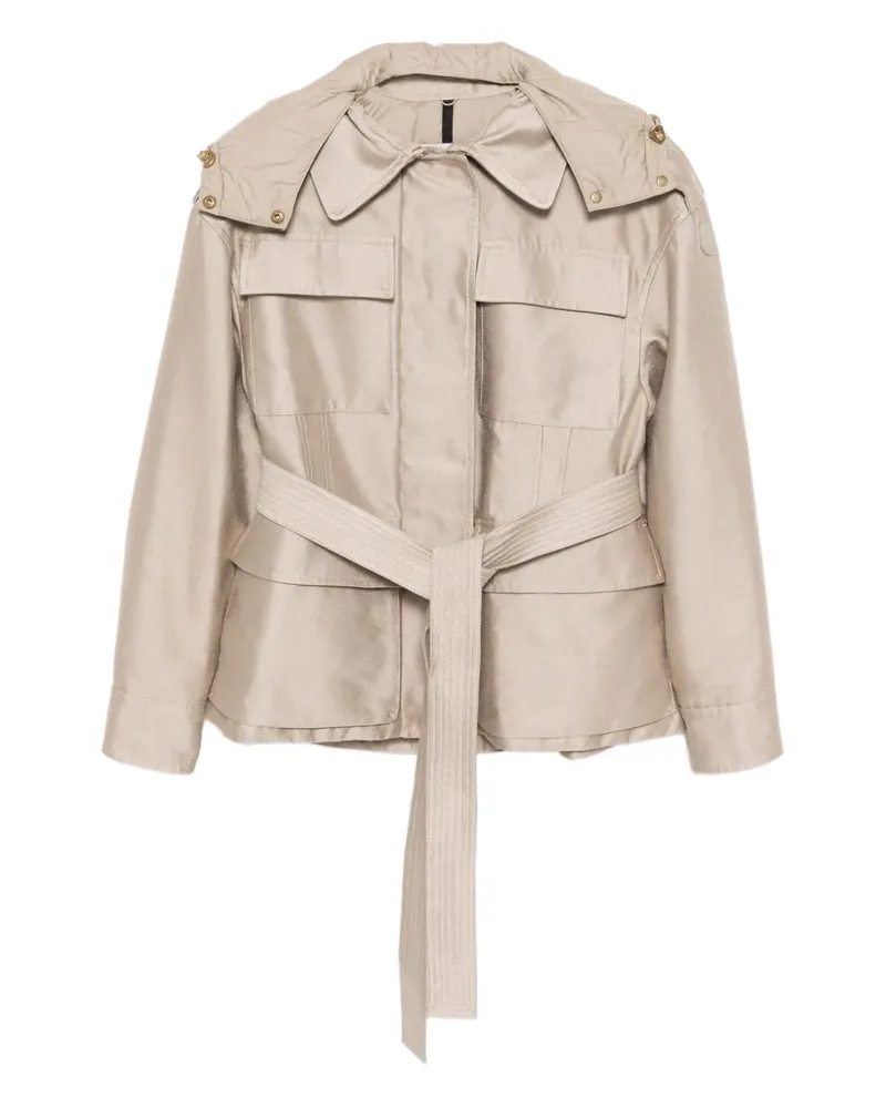 Moncler Jacke mit Logo-Stickerei - Nude Nude