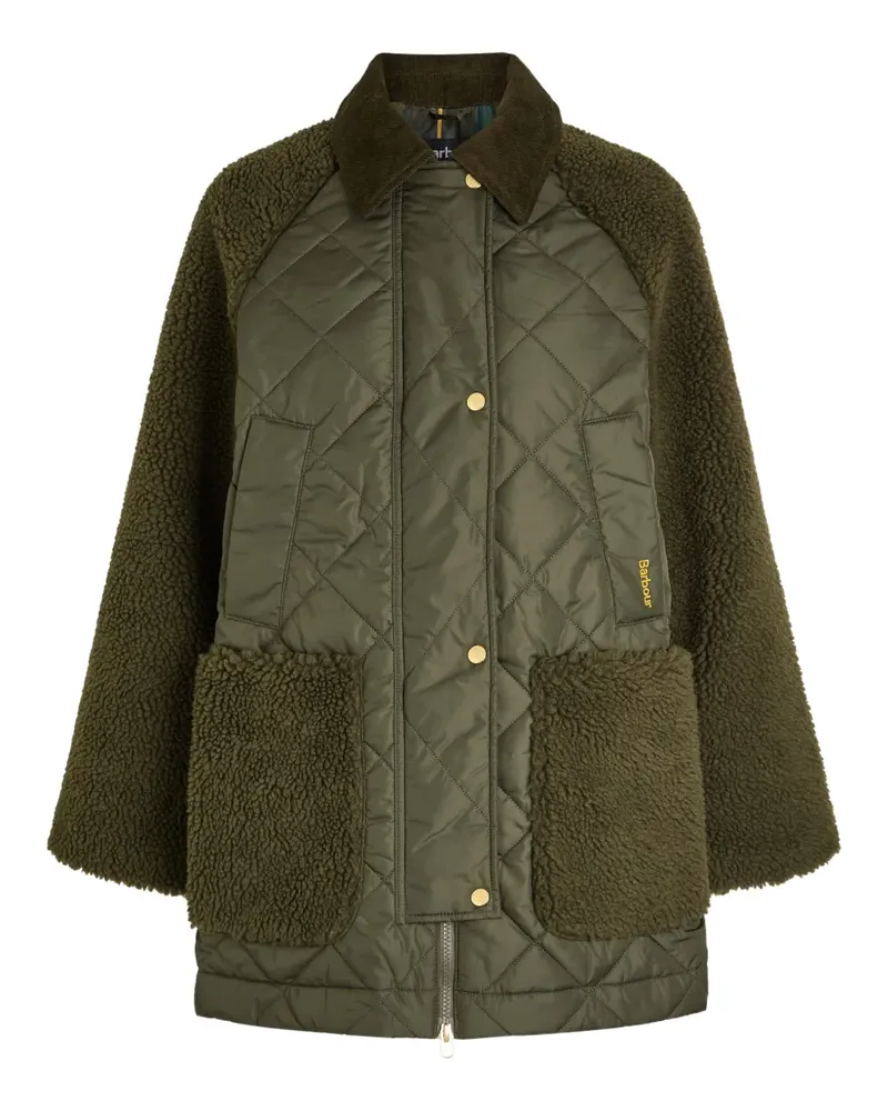 Barbour quilted teddy-effect puffer jacket - Grün Grün