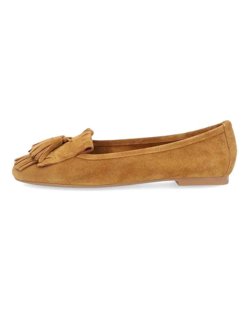 FRAU Loafer aus Wildleder mit Quasten - Nude Nude