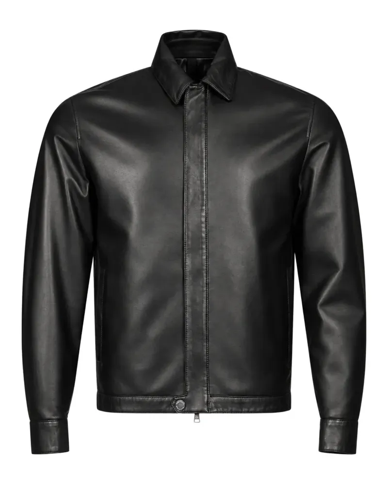 Tagliatore Jaxon leather jacket - Schwarz Schwarz