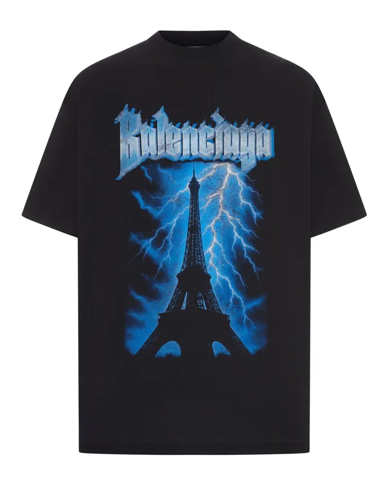 Balenciaga T-Shirt mit Print - Schwarz Schwarz