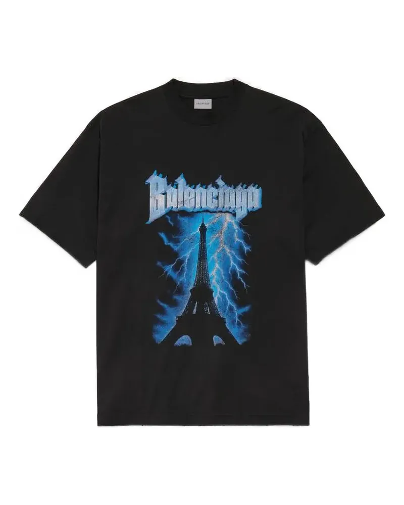 Balenciaga T-Shirt mit Print - Schwarz Schwarz