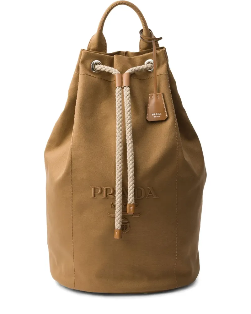 Prada Rucksack mit Kordelzug - Braun Braun
