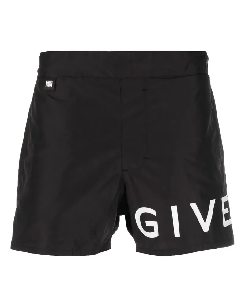 Givenchy Badeshorts mit Logo-Print - Schwarz Schwarz