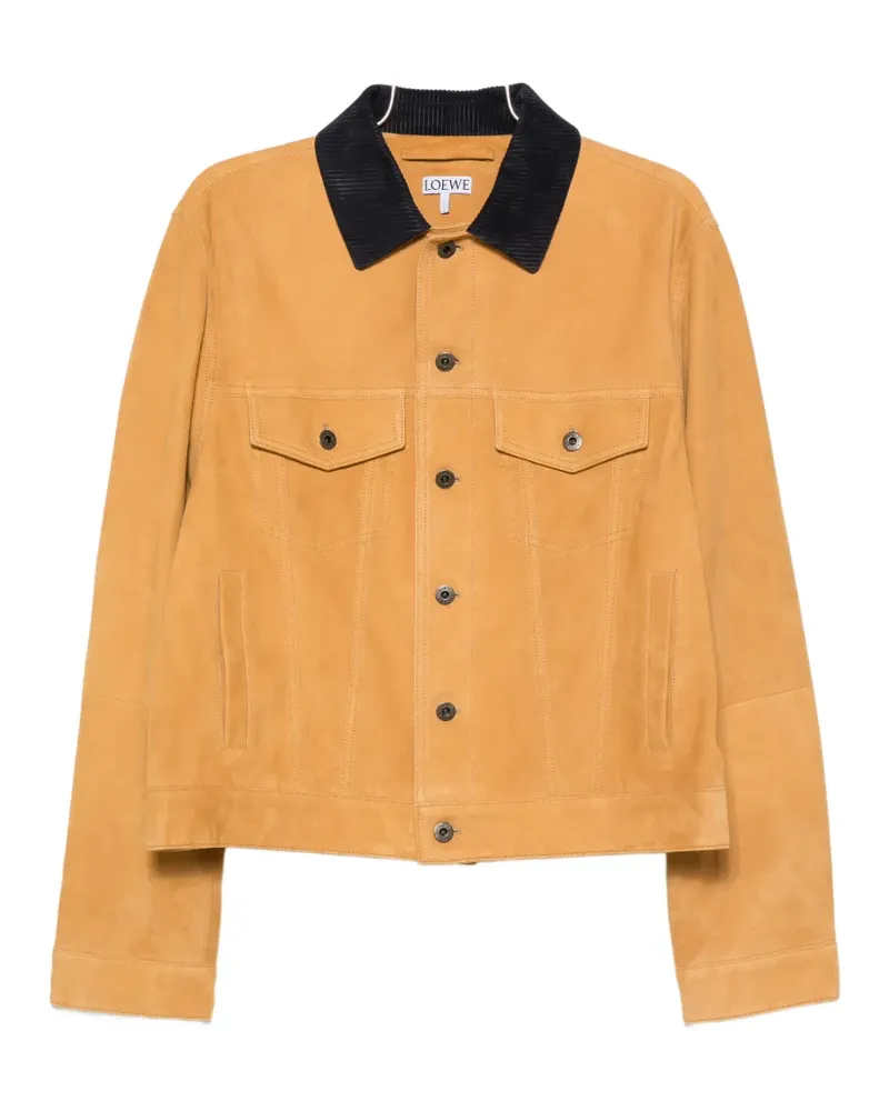 Loewe Trucker-Jacke aus Wildleder - Braun Braun