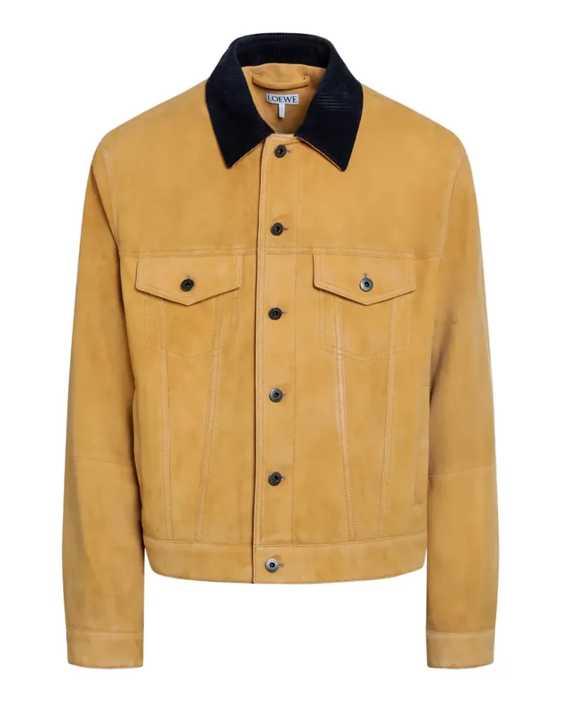 Loewe Trucker-Jacke aus Wildleder - Braun Braun