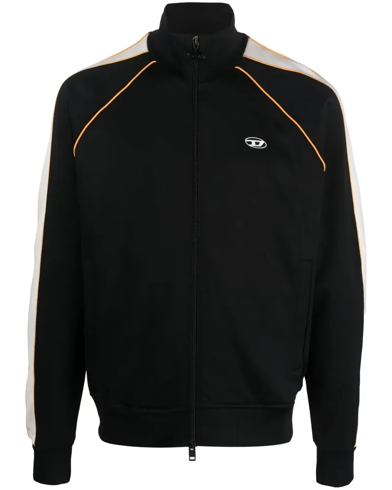 Diesel Jacke mit Logo-Patch - Schwarz Schwarz