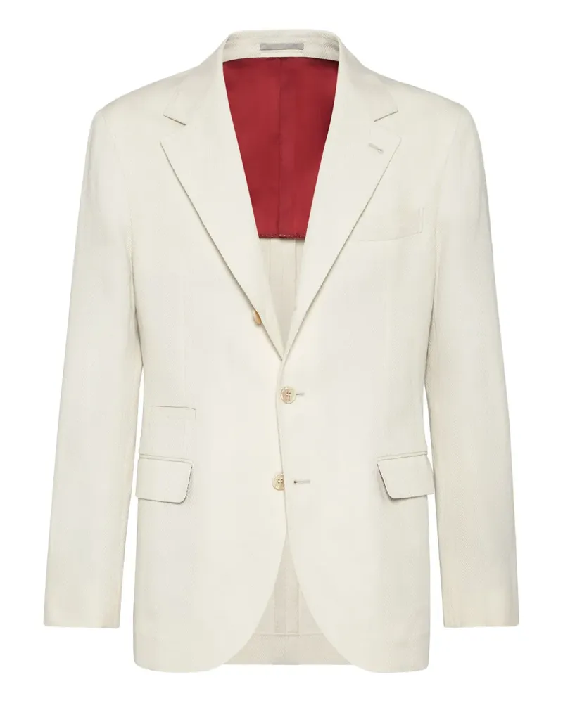 Brunello Cucinelli Sakko im Deconstructed-Look - Weiß Weiß