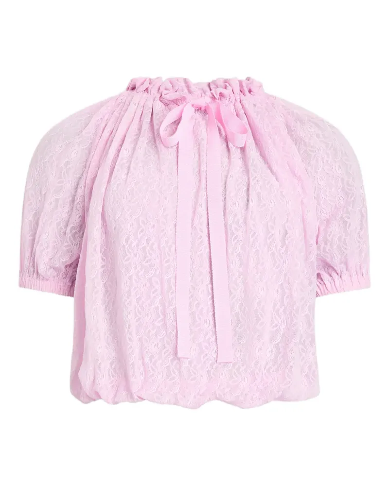 Patou Bluse aus Spitze - Rosa Rosa