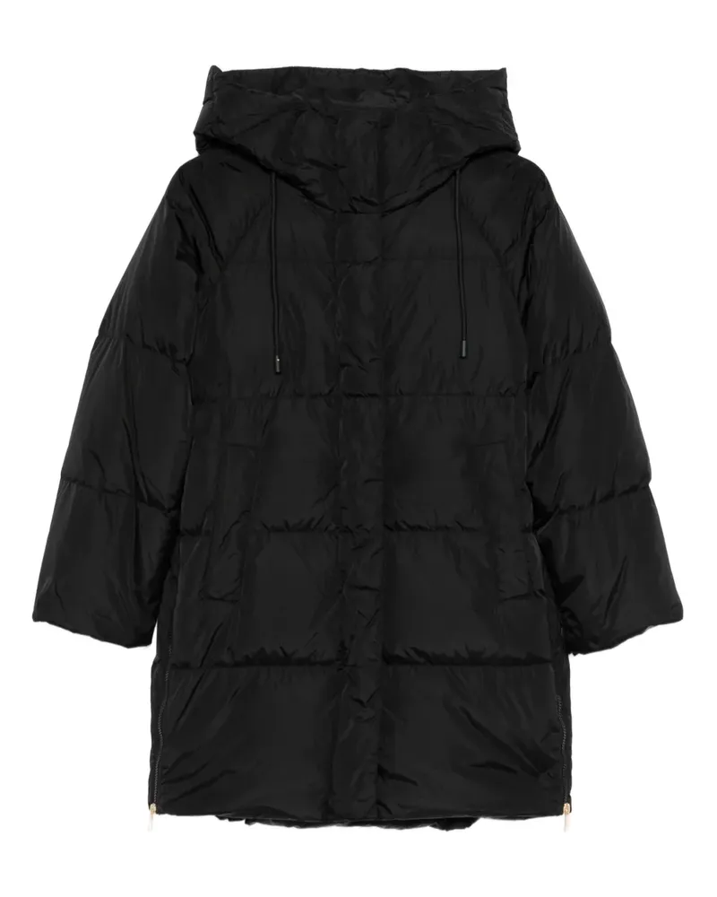 Max Mara Gesteppter Kapuzenmantel - Schwarz Schwarz