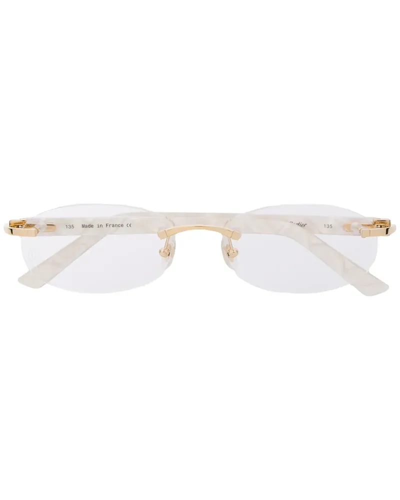 Cartier C Décor' Brille - Weiß Weiß