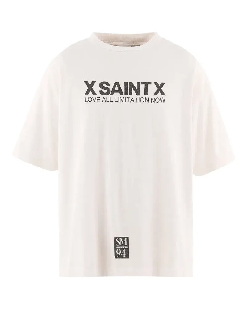SAINT MXXXXXX logo-print graphic-print T-shirt - Weiß Weiß