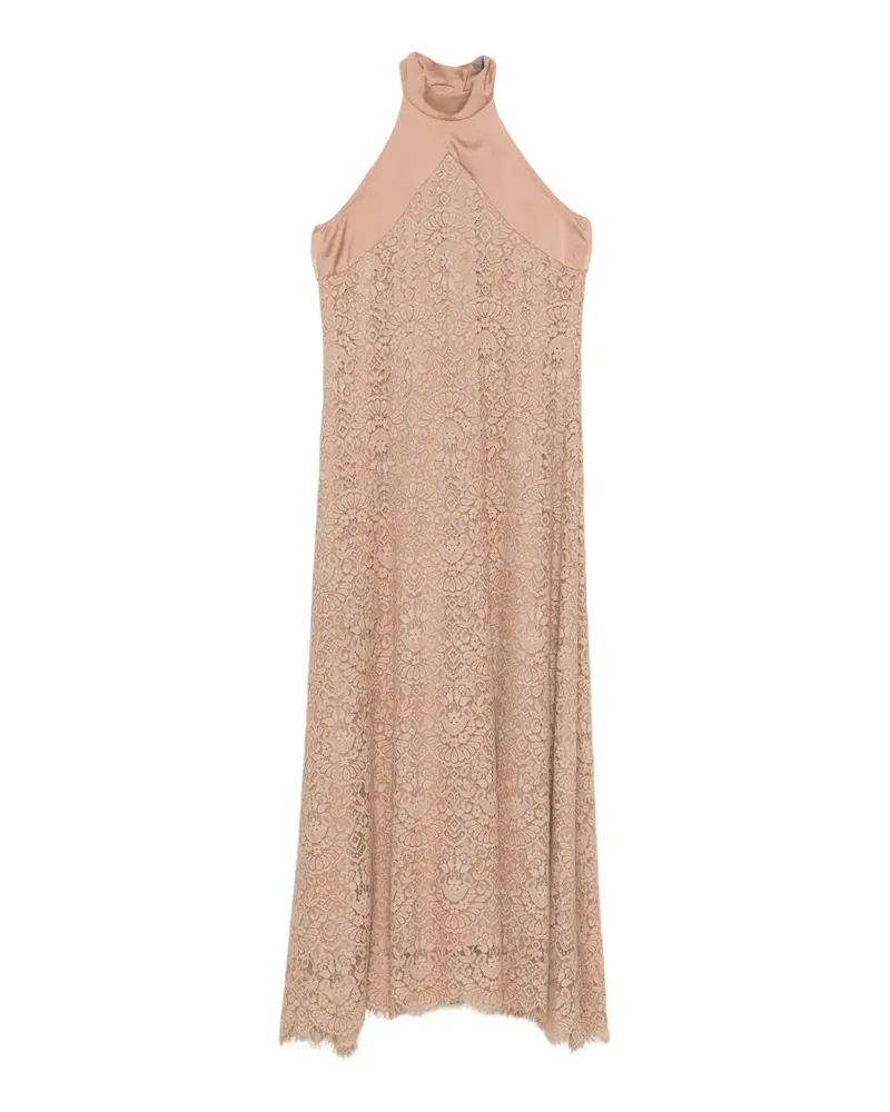D.EXTERIOR flower-lace midi dress - Nude Nude