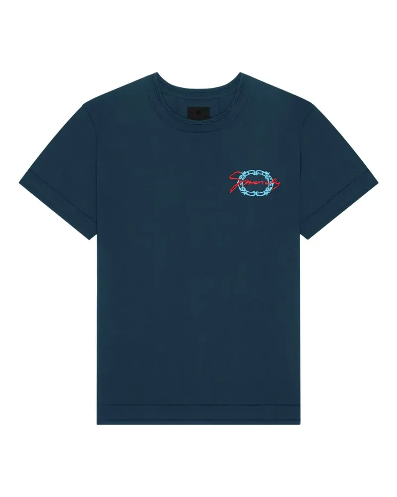 Givenchy Besticktes T-Shirt - Blau Blau