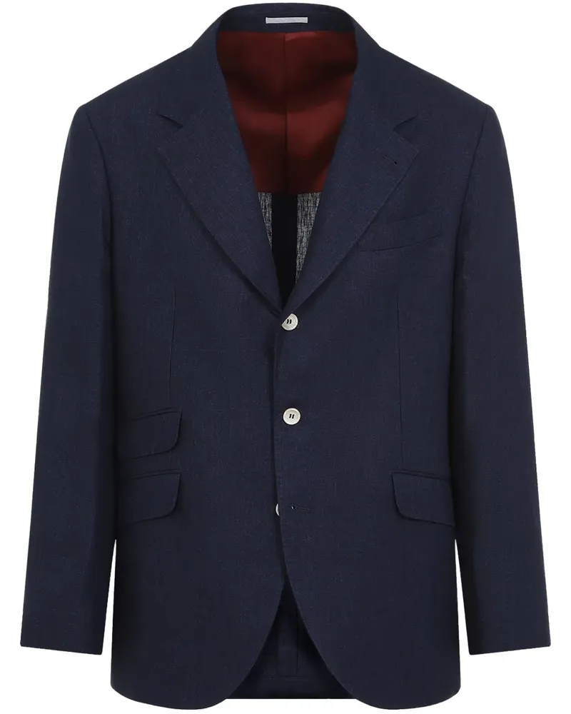 Brunello Cucinelli Sakko aus Leinen - Blau Blau
