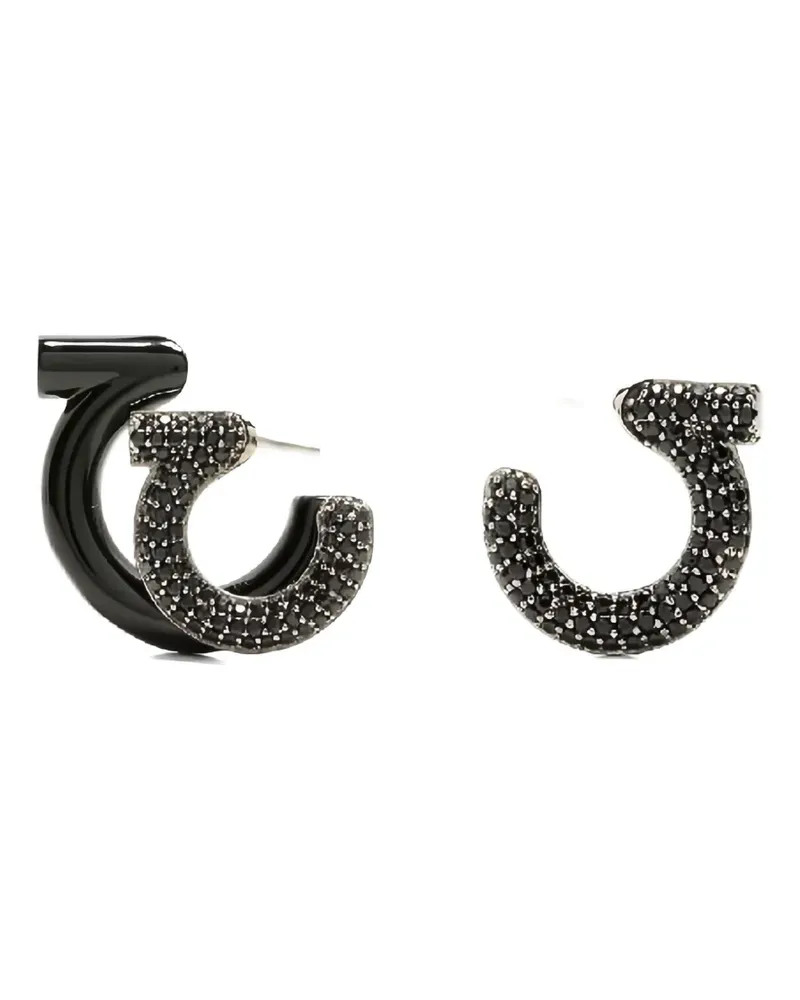 Ferragamo black embellishment earrings - Schwarz Schwarz
