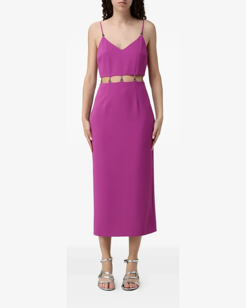 Patrizia Pepe Midikleid mit Cut-Outs - Violett Violett