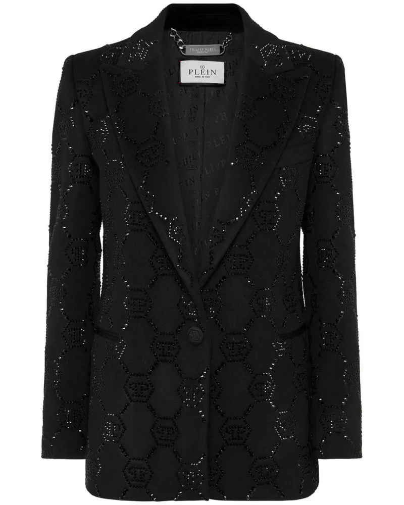 Philipp Plein Blazer mit Monogramm - Schwarz Schwarz