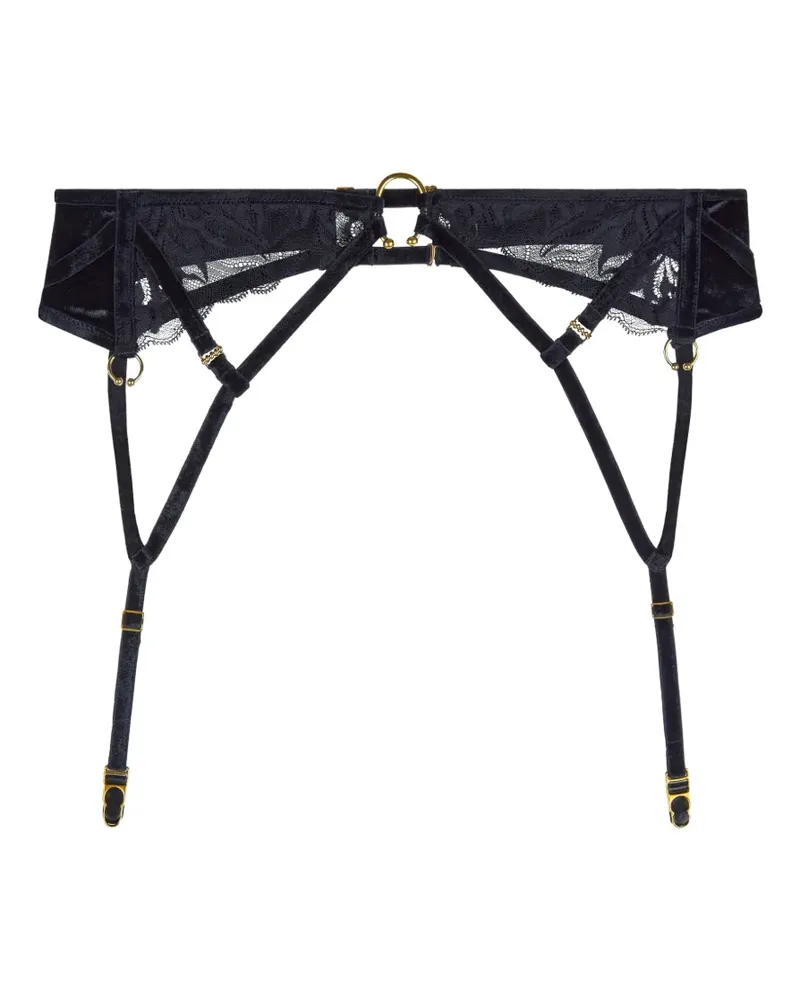 Aubade The Night Before Strumpfhalter mit Spitzenbesatz - Schwarz Schwarz