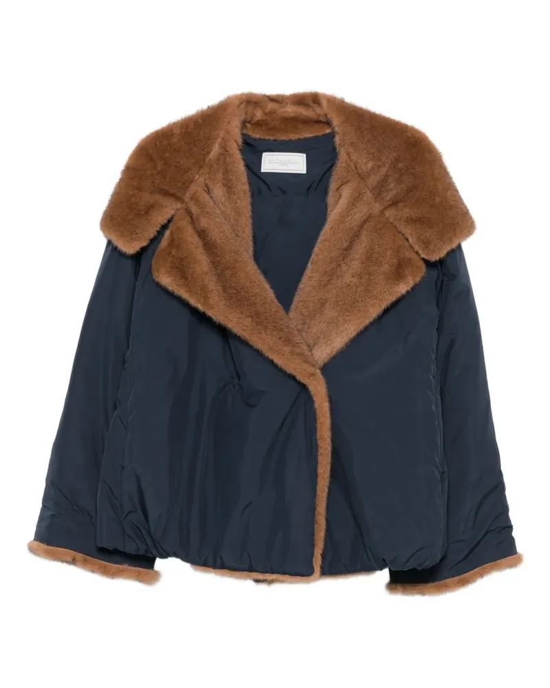 Antonelli Firenze Jacke mit Kragen aus Faux Fur - Blau Blau